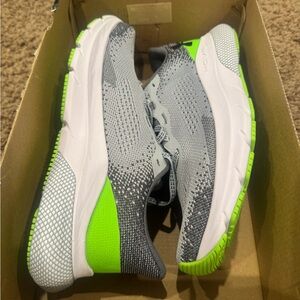 Under Armour Gray and Neon Green Sneakers